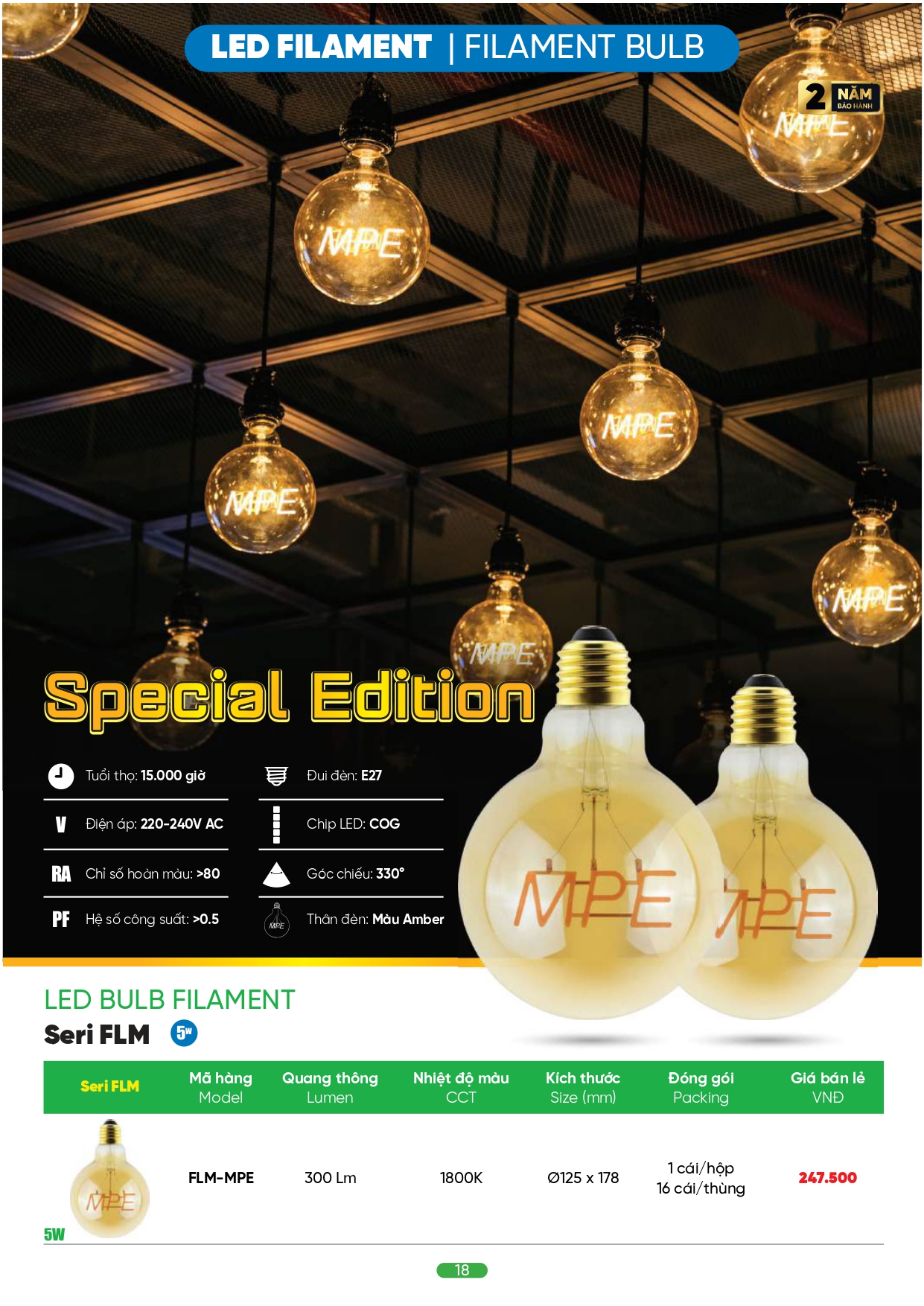 Bảng giá đèn LED MPE 2026